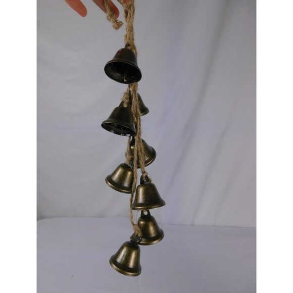 Hanging Witch Bells 7 Brass on Jute 16" - New - Witchcore Folk - Picture 5 of 5
